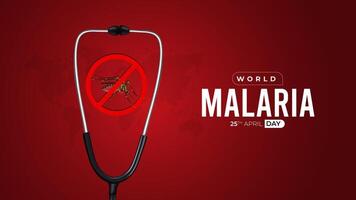 Welt Malaria Tag Bewusstsein Tag Sozial Medien Poster Design vektor