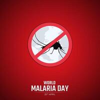 värld malaria dag medvetenhet dag social media affisch design vektor