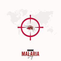 Welt Malaria Tag Bewusstsein Tag Sozial Medien Poster Design vektor