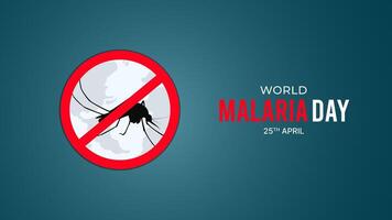 Welt Malaria Tag Bewusstsein Tag Sozial Medien Poster Design vektor