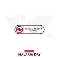 Welt Malaria Tag Bewusstsein Tag Sozial Medien Poster Design vektor