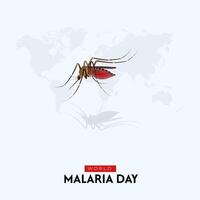 Welt Malaria Tag Bewusstsein Tag Sozial Medien Poster Design vektor