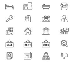 Immobilien-Icon-Set vektor