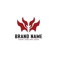 kreativ logotyp design för jäkel fladdermus företag identitet vektor