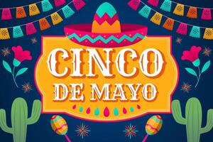 cinco de mayo firande lutning bakgrund illustration vektor