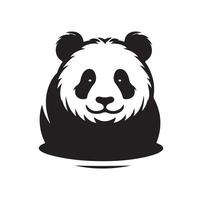 Panda Illustration Design Silhouette Stil vektor