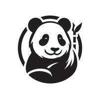 Panda Illustration Design Silhouette Stil vektor