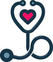 ein Stethoskop mit ein Herz auf es Symbol. vektor