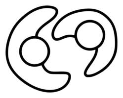 schwarz und Weiß Linie Kunst Zeichnung umarmen Symbol mit zwei Menschen im ein fest Umarmung Logo vektor