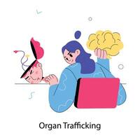 trendig organ trafficking vektor