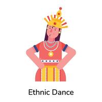 modisch ethnisch tanzen vektor