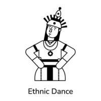 trendig etnisk dansa vektor