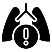 Lungen-Glyphe-Symbol vektor