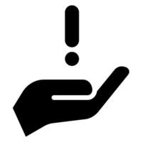 Hand-Glyphe-Symbol vektor