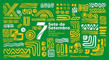 Brasilien Unabhängigkeit Tag geometrisch abstrakt Hintergrund, 7 September Brasilien. vektor