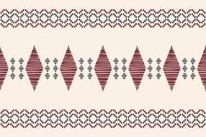 traditionell etnisk ikat motiv tyg mönster bakgrund geometrisk .afrikansk ikat broderi etnisk mönster brun grädde bakgrund tapet. abstrakt,,illustration.texture,ram,dekoration. vektor