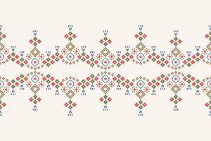 traditionell etnisk motiv ikat geometrisk tyg mönster korsa stitch.ikat broderi etnisk orientalisk pixel brun grädde bakgrund. abstrakt,, illustration. textur, halsduk, dekoration, tapeter. vektor