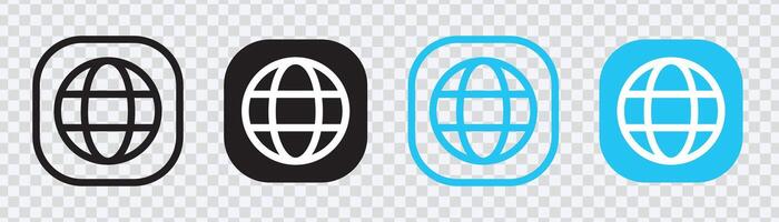 ansluta globalt med vår värld webb ikon en elegant representation av www och jord klot för effektfull Kontakt ikoner vektor