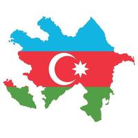 azerbaijan Karta. Karta av azerbaijan vektor