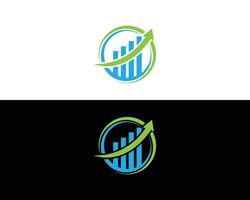 Pfeil Diagramm Geschäft Finanzen Logo Design Konzept. vektor