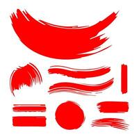 röd måla konstnärlig torr borsta stroke. vattenfärg akryl hand målad bakgrund för skriva ut, webb design och banderoller. vektor