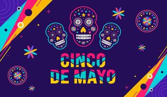 5 kann ist cinco de Mayo Hintergrund Vorlage. Urlaub Konzept. verwenden zu Hintergrund, Banner, Plakat, Karte, und Poster Design Vorlage mit Text Inschrift und Standard Farbe. Illustration. vektor