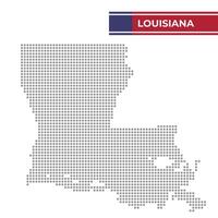 gepunktet Karte von Louisiana Zustand vektor