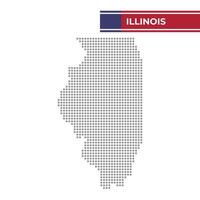 gepunktet Karte von Illinois Zustand vektor