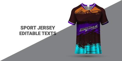 Sport Jersey Vorlage Sport T-Shirt Design Sport Jersey Design Uniform Konzept vektor