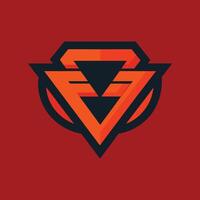 rot Hintergrund mit ein minimalistisch schwarz und Orange Logo Design, ein minimalistisch Logo Das weckt ein Sinn von Gemeinschaft und Zusammenarbeit vektor