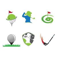 golf logotyp mall illustration ikon design vektor