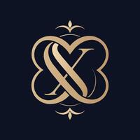 en sofistikerad och elegant guld och svart logotyp design för en företag, en sofistikerad och elegant design införlivande en monogram för en kommunikation byrå vektor