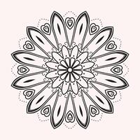 kreativ indisk fri blommig henna mehendi mandala design vektor