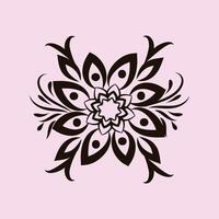 kostenlos elegant dekorativ Zier Blumen- einstellen mit Illustration vektor