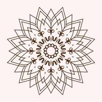 kreativ indisk fri blommig henna mehendi mandala design vektor