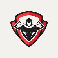 ein Logo Design zum ein Bodybuilding Fitnessstudio mit ein mächtig Darstellung von Stärke und Fitness, Erwägen mit ein einzel, mächtig Symbol zu vermitteln Stärke und Sicherheit vektor
