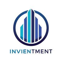 das Logo von ein Investition Feste mit ein einzigartig Emblem nutzen Negativ Raum, nutzen Negativ Raum zu erstellen ein einzigartig Emblem zum ein Investition beratend Feste vektor