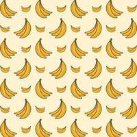 Banane berühmt modisch Mehrfarbig wiederholen Muster Illustration Design vektor