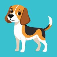 Beagle Hund Karikatur Tier Illustration vektor