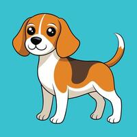 Beagle Hund Karikatur Tier Illustration vektor