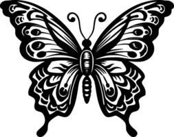 Schmetterling - - schwarz und Weiß isoliert Symbol - - Illustration vektor