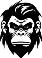 Affe - - schwarz und Weiß isoliert Symbol - - Illustration vektor