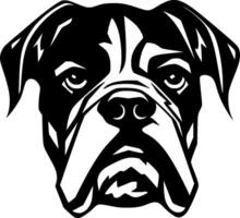 Boxer Hund, minimalistisch und einfach Silhouette - - Illustration vektor