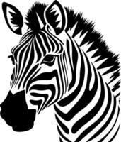 zebra - minimalistisk och platt logotyp - illustration vektor