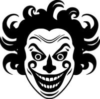 Clown, schwarz und Weiß Illustration vektor