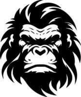 Gorilla - - schwarz und Weiß isoliert Symbol - - Illustration vektor