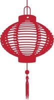 asiatisch Chinesisch traditionell Laterne rot Farbe nur vektor