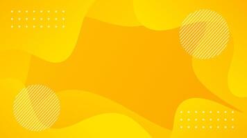 Orange Gelb Gradient abstrakt Flüssigkeit Hintergrund, Gelb dynamisch Hintergrund mit geometrisch Formen. geeignet zum Vorlagen, Der Umsatz Banner, Veranstaltungen, Anzeigen, Netz, und Seiten vektor