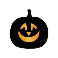 halloween pumpa silhuett illustration lyktor, Semester, skrämmande ljus på en vit bakgrund. vektor