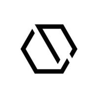 hexagonal linje konst brev CD eller dc kreativ rena monogram mode logotyp vektor